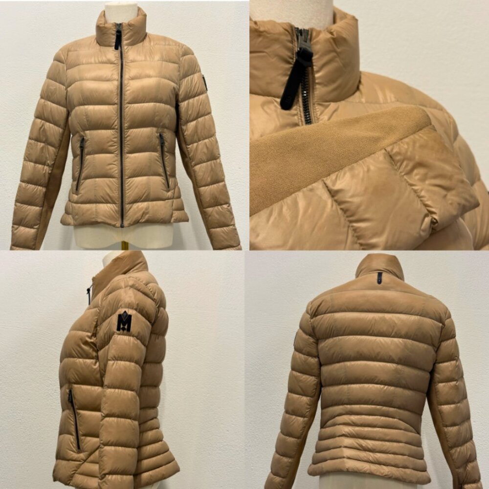 Mackage Womens Davina Down Puffer Jacket Beige Size S